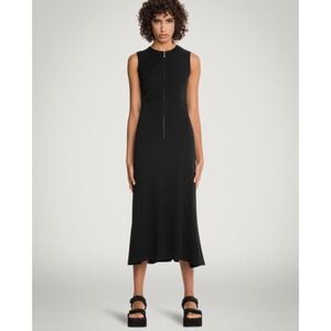 Wolford The 3D Cut Body Hugging Midi Dress Black Luxury Jersey Size M Comfy